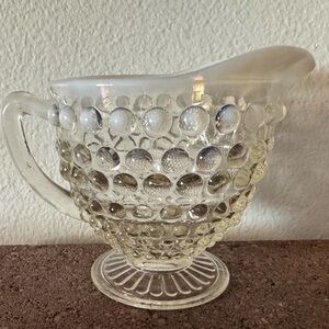 Vintage Hobnail Moonstone Creamer Anchor Hocking